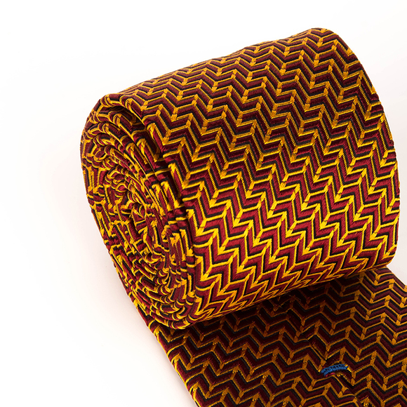 PENROSE GOLD PAISLEY TIE | MENS - Picture 3 of 4